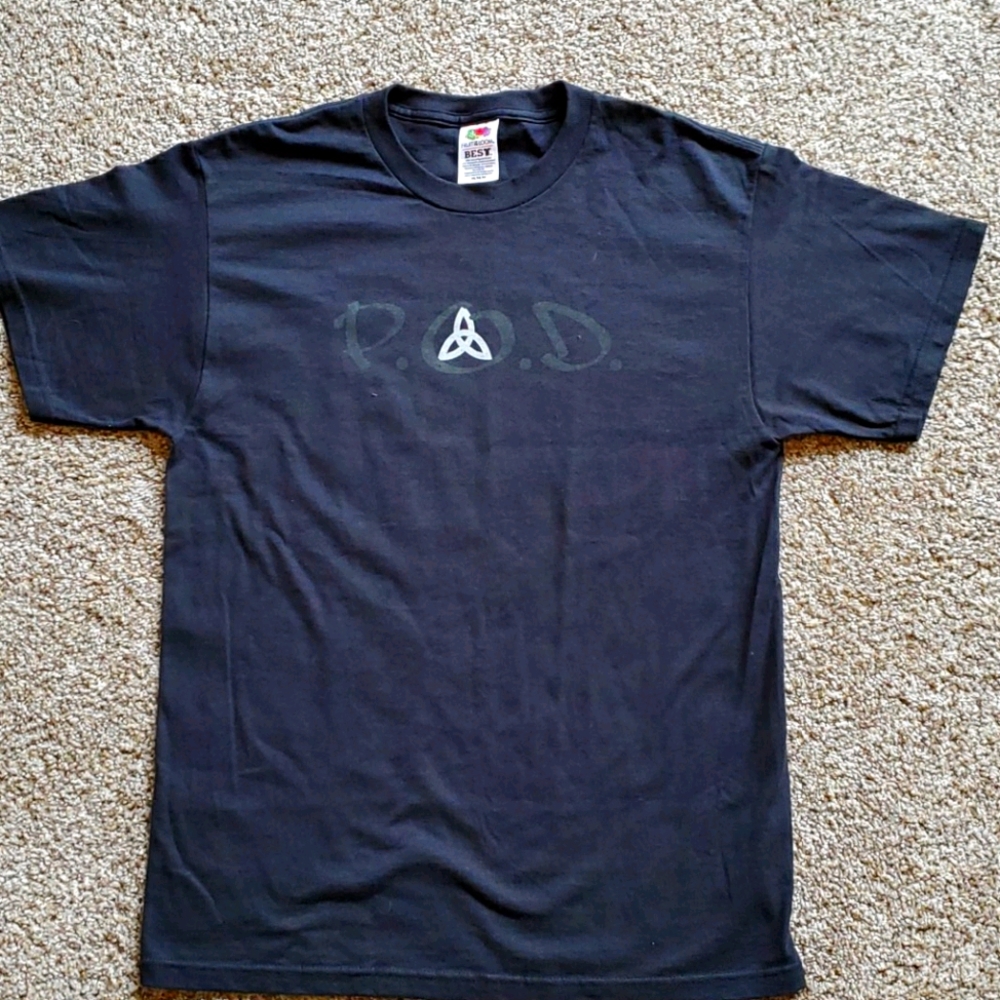 Vintage P. O. D. Payable on death logo shirt